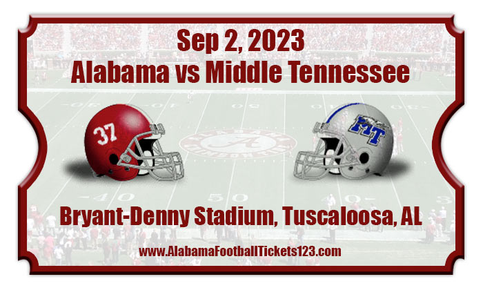2023 Alabama Vs Middle Tennessee