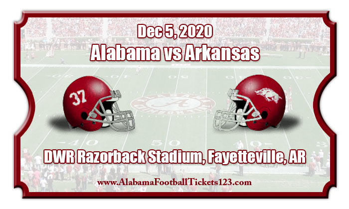 Alabama Crimson Tide vs Arkansas Razorbacks Football Tickets  12/12/20