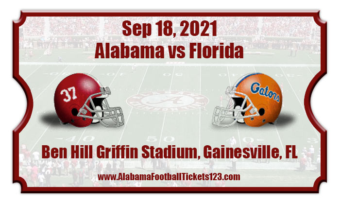 Alabama Crimson Tide vs Florida Gators Football Tickets  09/18/21